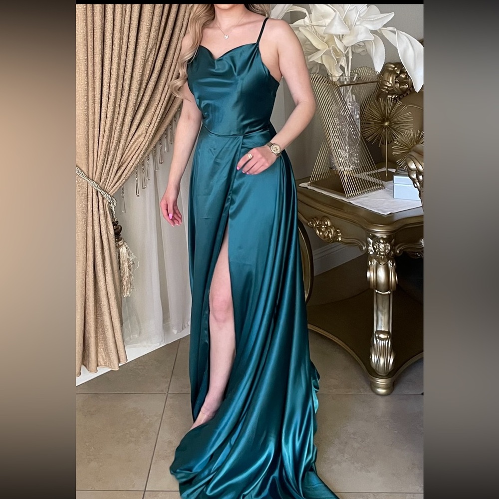Emerald green maxi dress